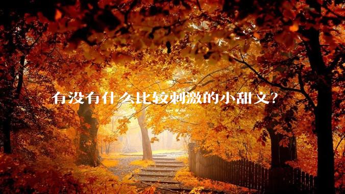 有没有什么比较刺激的小甜文？
